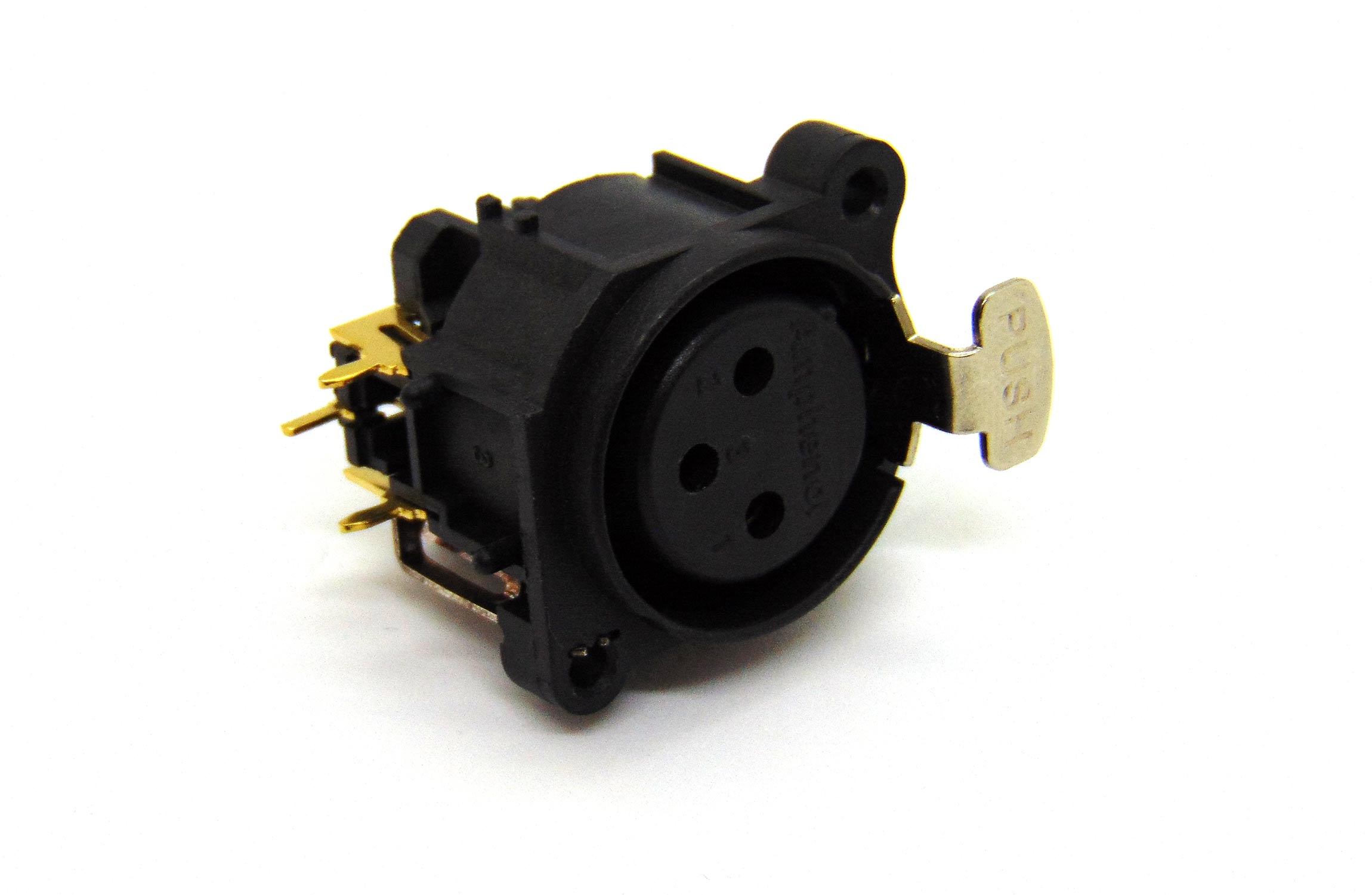 XLR 3 PINES HEMBRA PARA PLACA CONTACTOS ORO