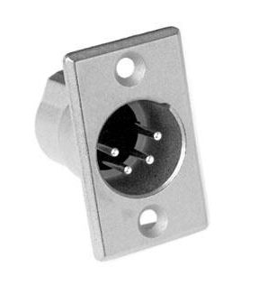 XLR 4 PINES MACHO CHASIS EXTERIOR ESTRECHO