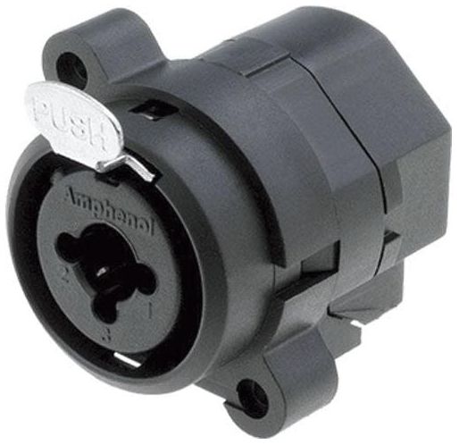 XLR 3/JACK HORIZ PCB STEREO HEMBRA CHASIS CON SEGURO