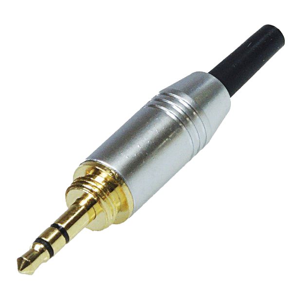 PLUG 3.5 mm STEREO NEGRO METAL