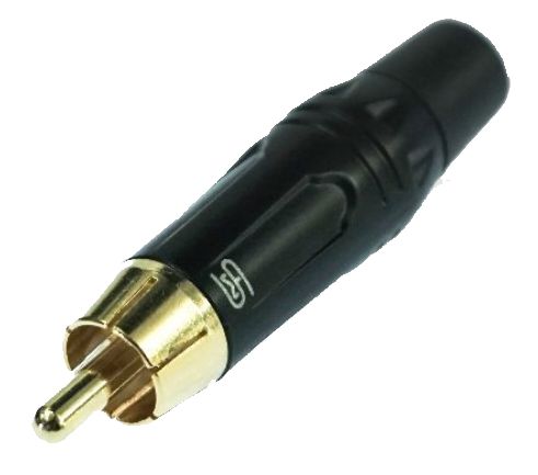 RCA MACHO VOLANTE NEGRO METALICO 6.0 mm