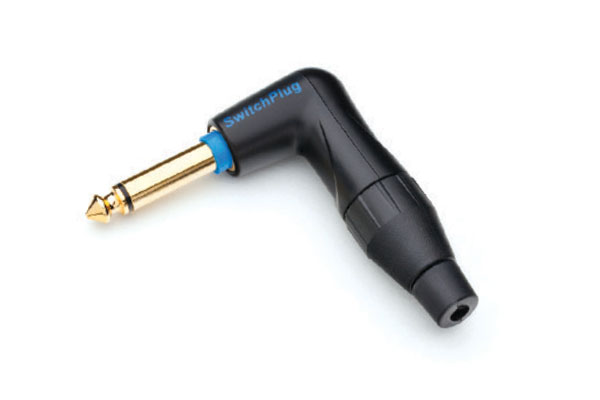 PLUG MONO c/SWITCH PARA INSTRUMENTO 90° NEGRO